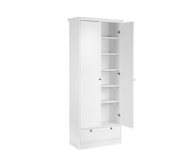 Armario LAU puertas batientes 80x200cm blanco Blanco