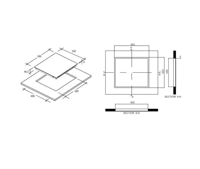 Conjunto placa vitro y horno multifunción CANDY PCI27xCH63CC/4U2 Negro