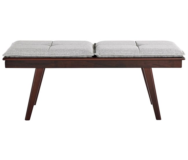 Beliani Banco de cama MDF EXTON Gris Claro