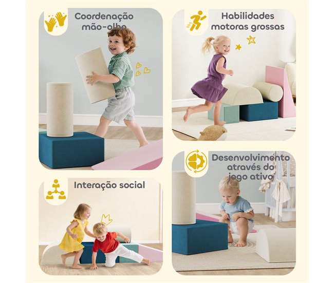 Bloques de Espuma Terciopelo AIYAPLAY Multicolor