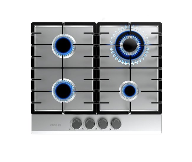Cecotec Placa de gas Bolero Squad G 4200F Inox Negro
