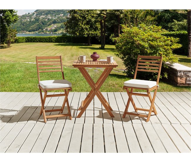 Beliani Cojines de asiento FIJI Blanco/ Beige