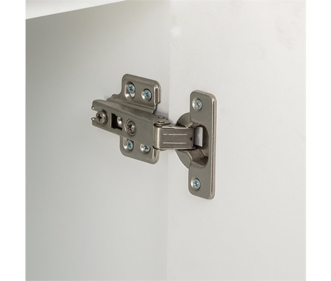 Aparador de madera de 2 cajones y 2 puertas Blanco