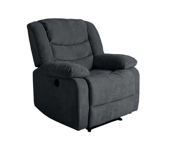 Sillón relax de tela CHEF2 Gris Oscuro