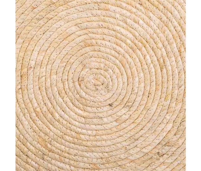 Alfombra fibra natural tejido artesanal 100x100 Beige