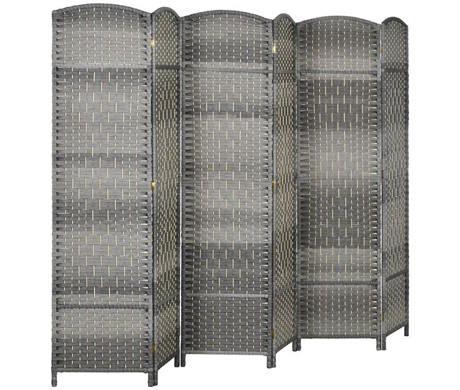 Biombo Polipropileno HOMCOM, hogar - decoración Gris