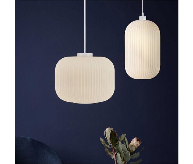 Lámpara de techo Milford 20 Cristal Nórdico Blanco