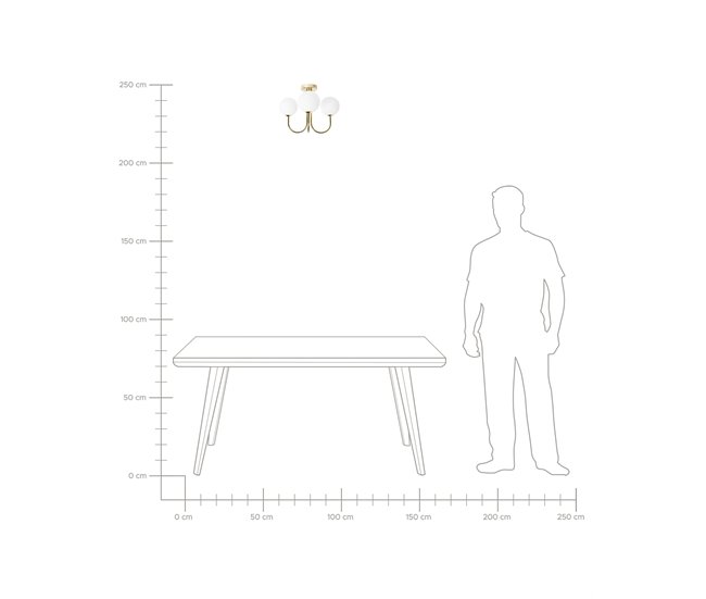 Beliani Lámpara de techo SHIRE Dorado