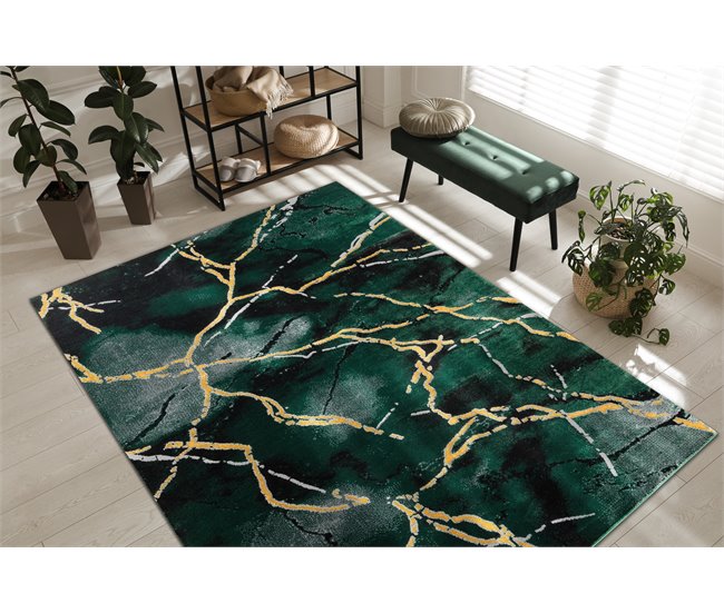 Alfombra EMERALD exclusivo 1018 glamour 80x150 Verde