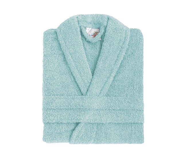 Acomoda Textil – Albornoz Unisex de Rizo Azul/ Verde