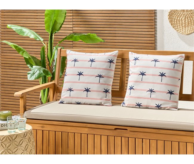 Beliani Cojín de jardín MOLTEDO 45x45 Blanco