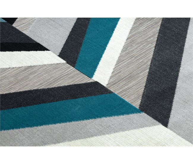 Alfombra LISBOA espina de pescado 120x170 Azul