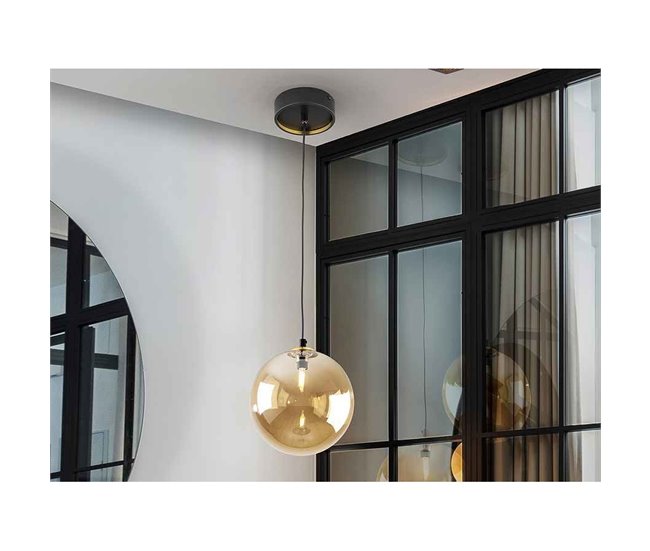 Colgante Cristal Serie Dark Naranja