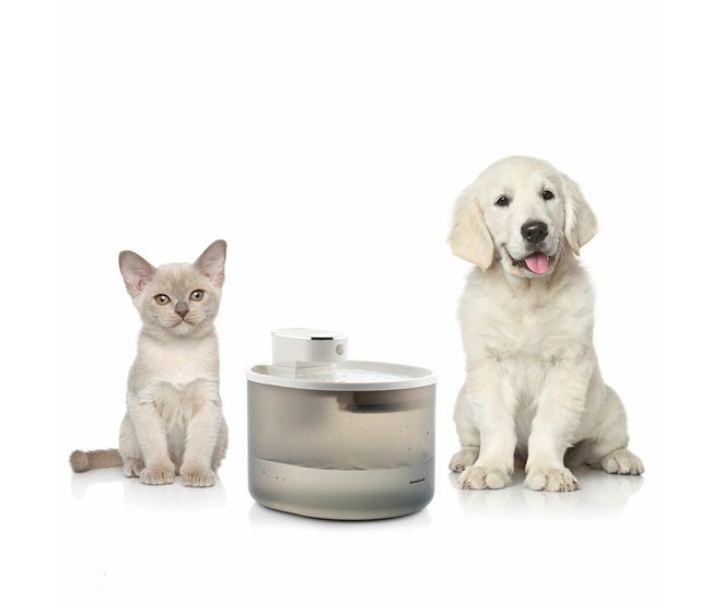 Fuente para Gatos Recargable con Sensor Blanco