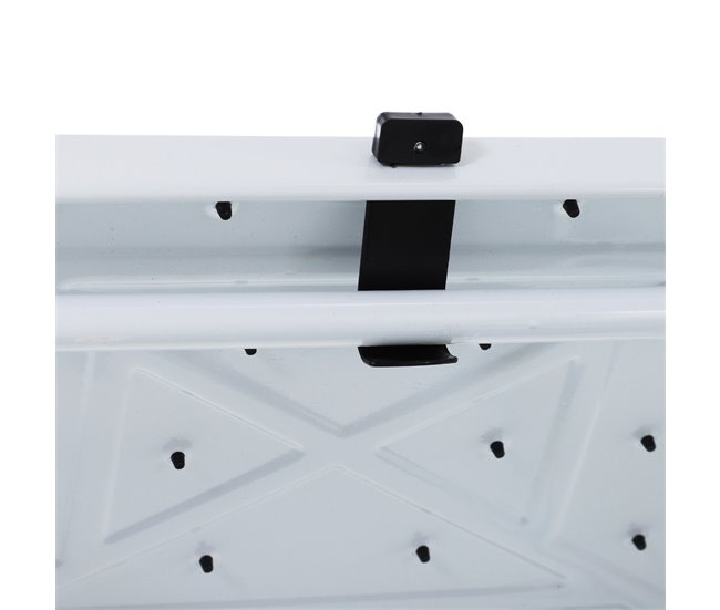 Escalera Plegable Metal, Acero HOMCOM Blanco