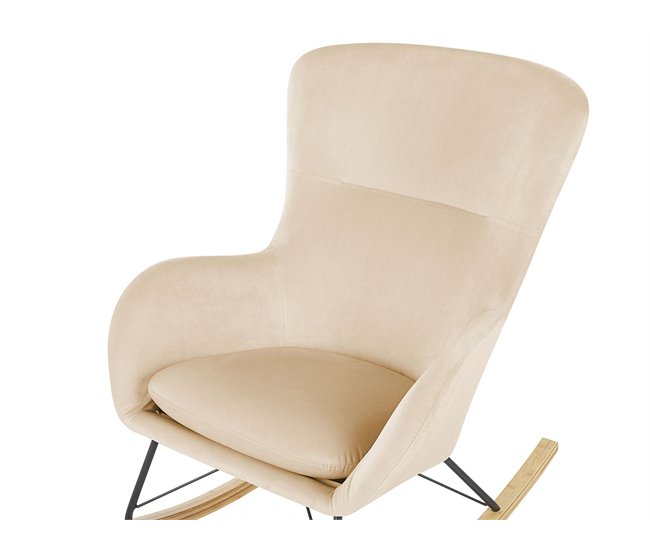 Beliani Sillón mecedora ELLAN Azul/ Verde