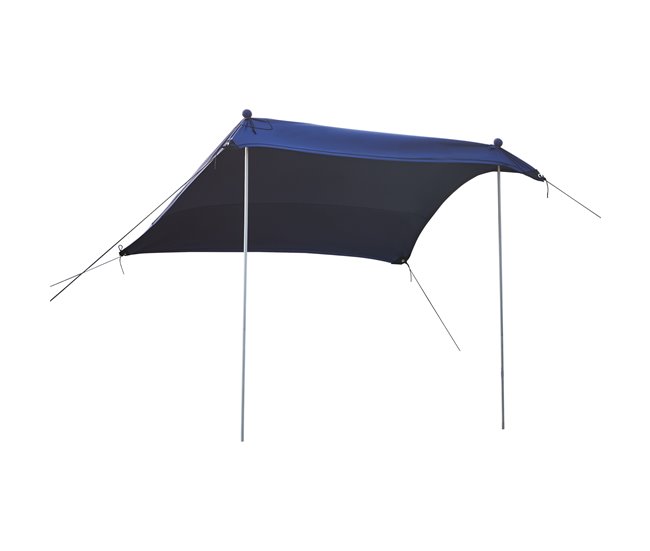 Toldo de playa Bernheze Lycra 4 bolsas rellenables 270x270 Azul