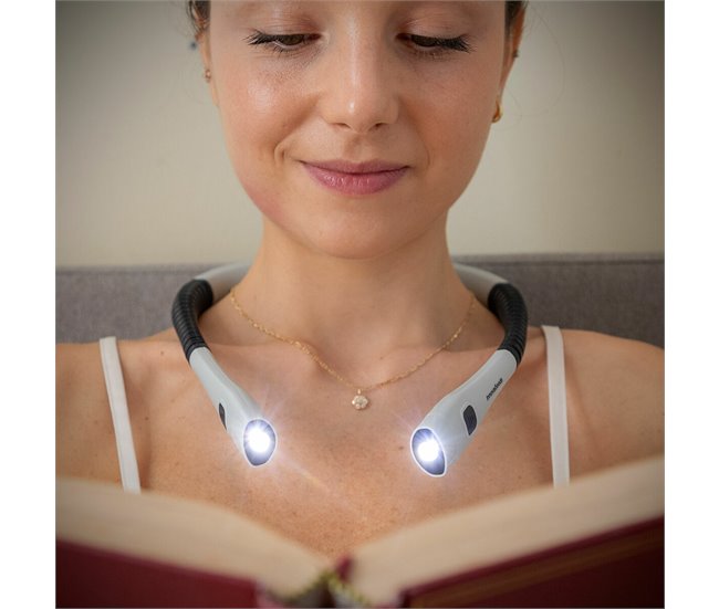 Luz de Lectura Recargable para Cuello Negro