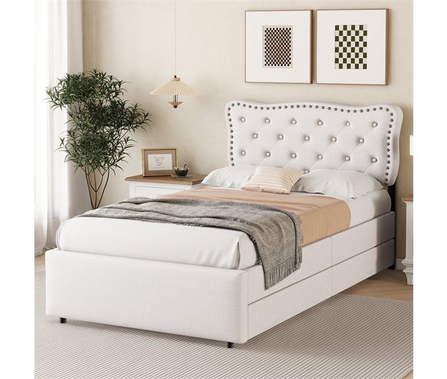 Camas individuales 92x203 Beige