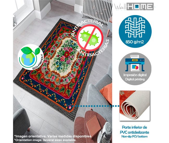 Alfombra De 80 X 120Cm 120x80 Chocolate