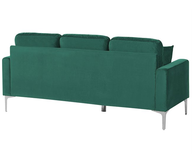 Beliani Sofá de 3 plazas Terciopelo GAVLE Verde