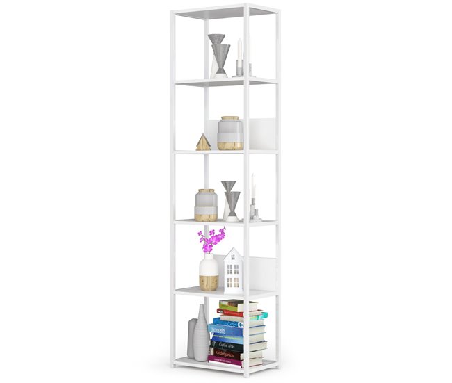 Estantería loft AKORD metálica 6 estantes 50 Blanco