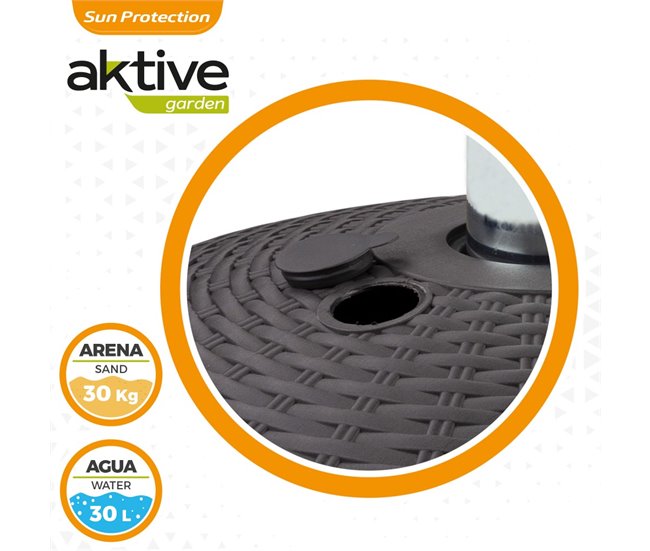 Base para sombrilla circular antracita 41-51 mm Aktive Gris