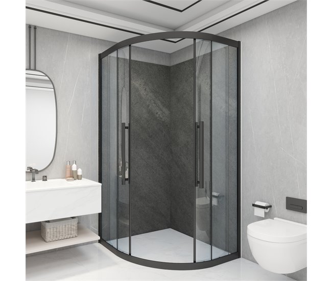 Revestimiento pared Bladel 16 paneles PVC Negro