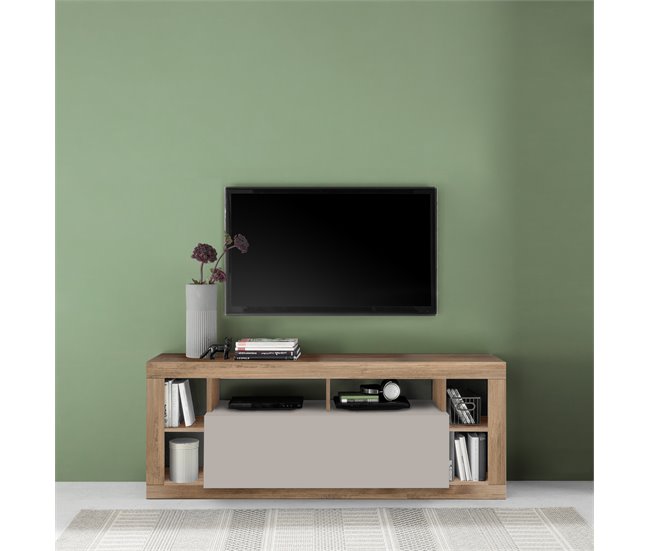 Mueble TV RIMINI 1 puerta roble/visón Roble