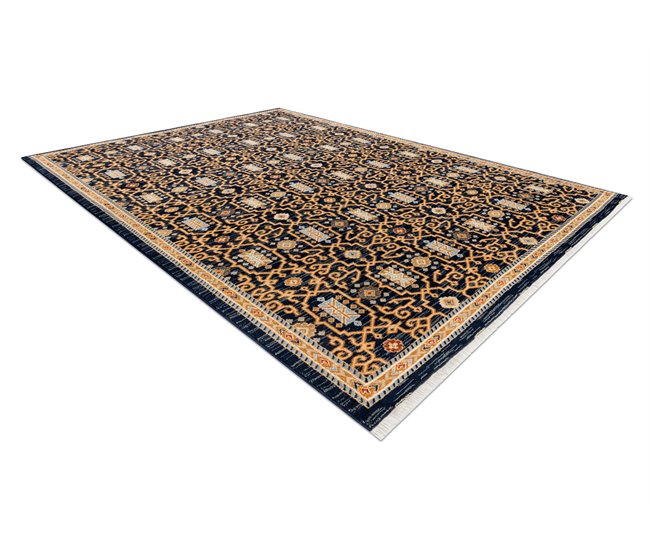 Alfombra KESHAN franjas oriental clásico 7680/53511 300x380 Marron