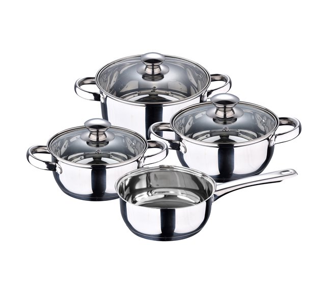 Bateria de cocina 7 piezas con juego de sartenes Multicolor