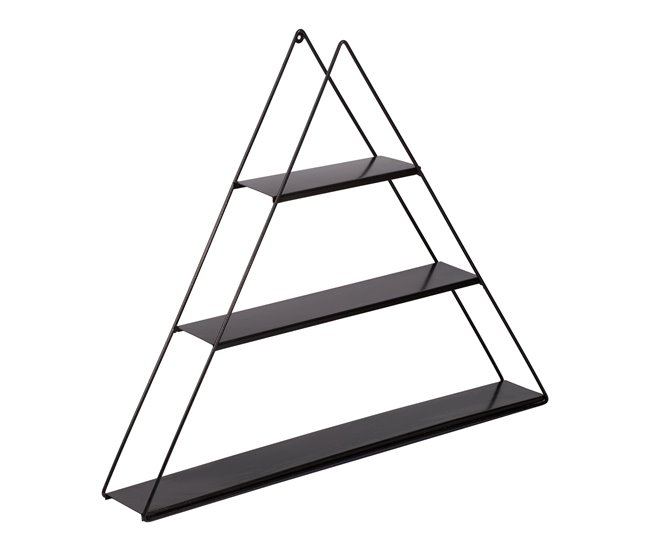 Estantería de pared Polvijärvi con 3 estantes Negro