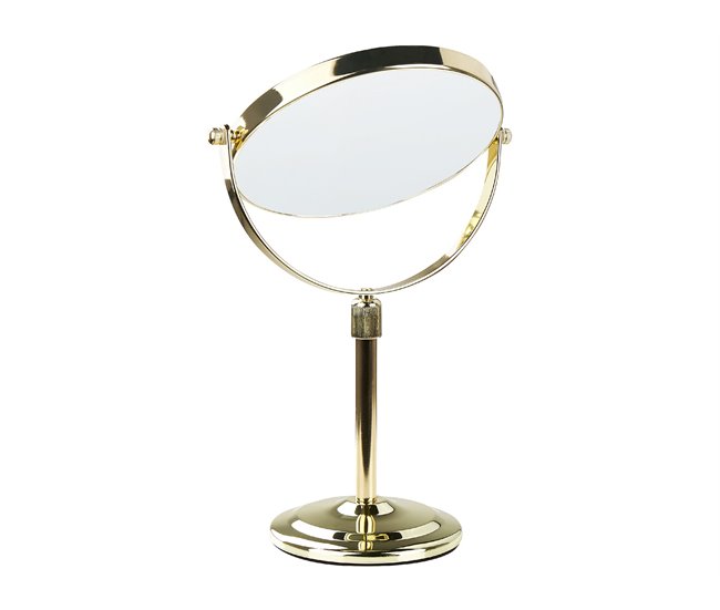 Beliani Espejo de maquillaje AVEYRON 20x13 Dorado
