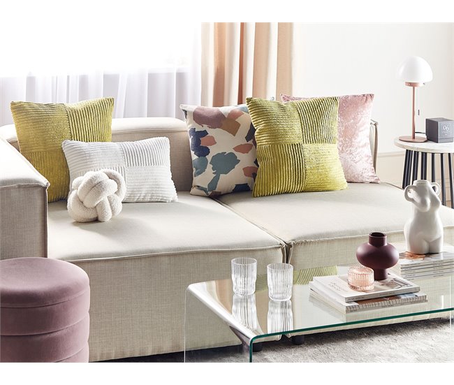 Beliani Cojín decorativo MILLET 43x43 Azul