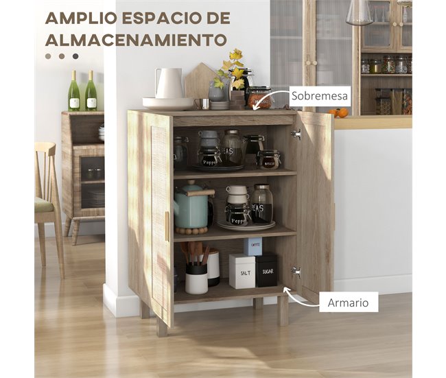 Armario de Salón Melamina de Madera HOMCOM Marron