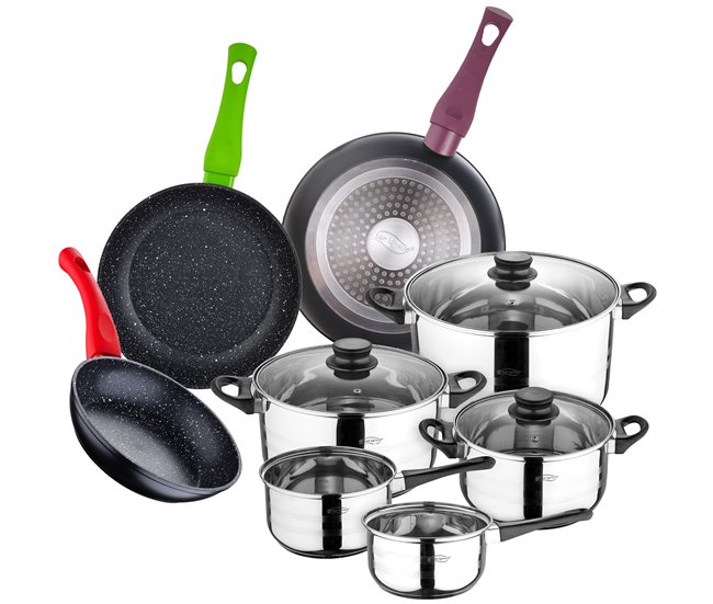 Bateria de cocina 8 piezas Multicolor