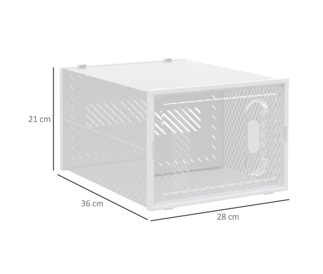 Armario Modular PP HOMCOM, hogar - muebles de recibidor 28 Blanco