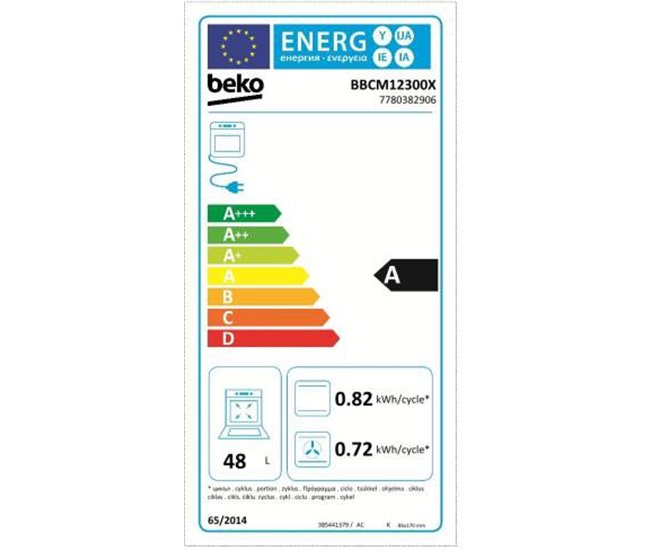 Horno Compacto multifución BEKO BBcm12300X Negro/ Inox