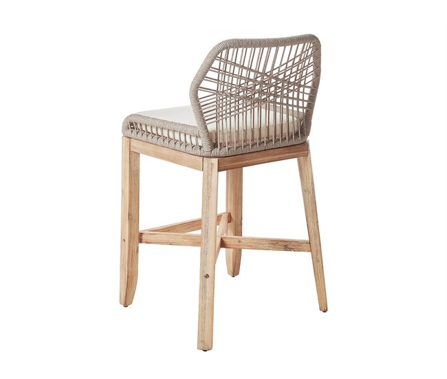 Beliani Conjunto bistro TALAMONE Gris/ Madera