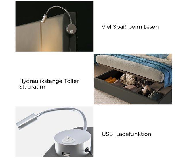 Canapés abatibles Gris