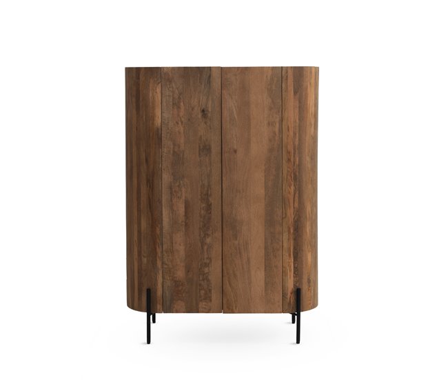 Aparador alto forma elíptica 2 puertas madera de mango Madera