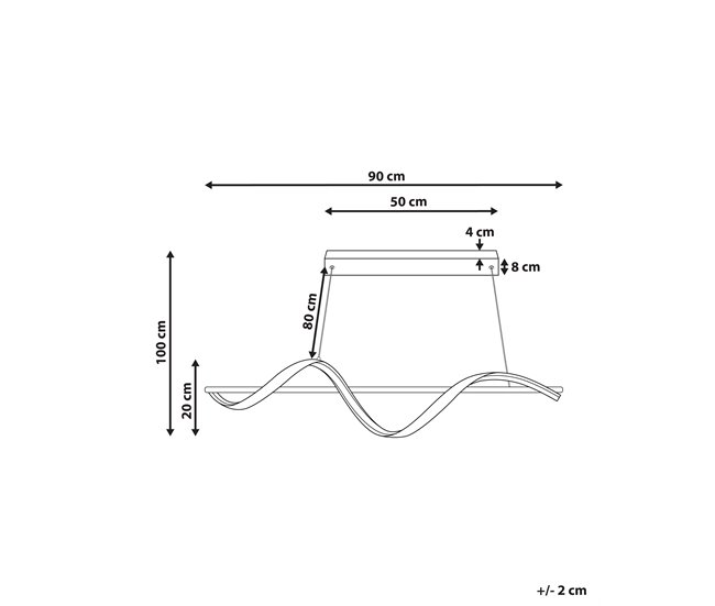 Beliani Lámpara colgante KHUTTI Dorado