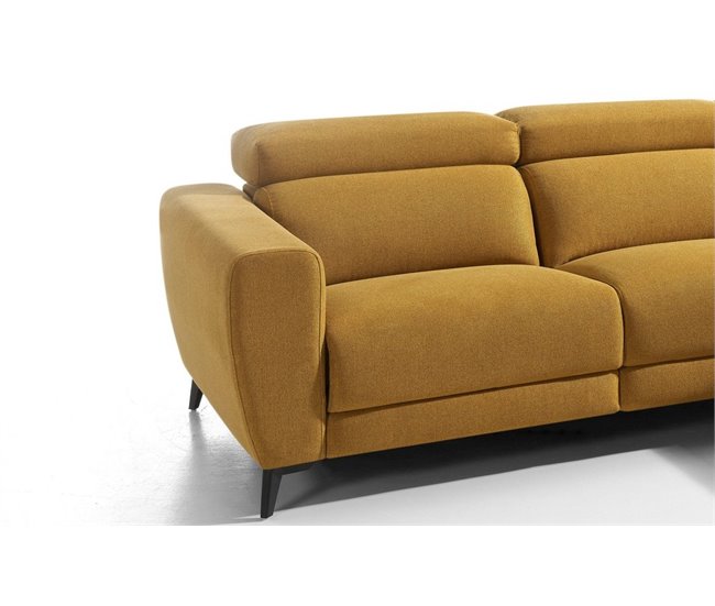 Chaise longue 4 plazas relax eléctrico DRAX derecho mostaza Mostaza