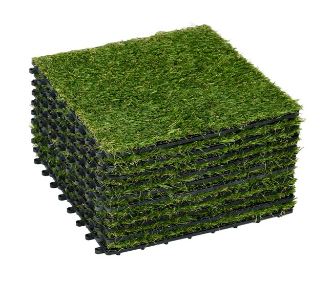 Césped Artificial PE, PP Outsunny Verde