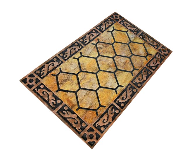 Acomoda Textil – Felpudo de Entrada, Alfombra Rectangular de Goma Amarillo