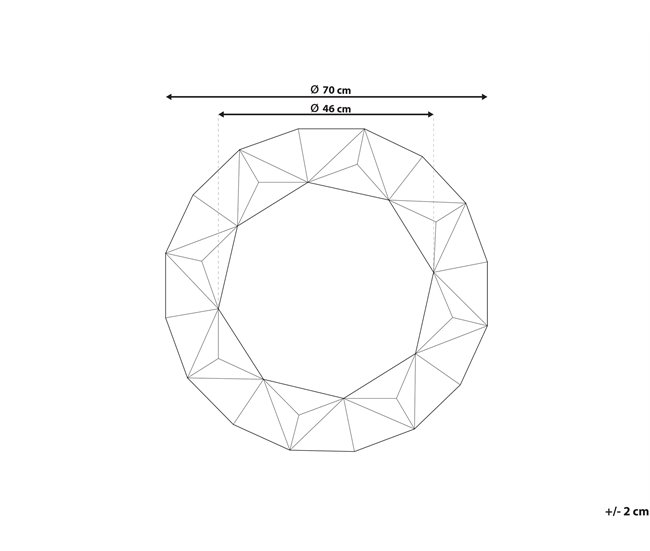 Beliani Espejo HABAY Gris