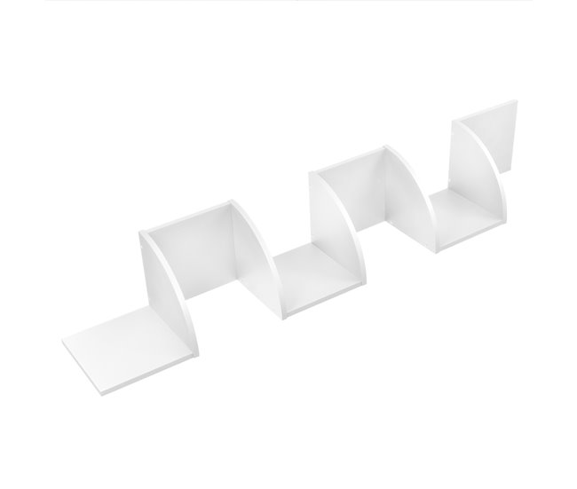 [en.casa] Estantería de pared diseño retro Blanco