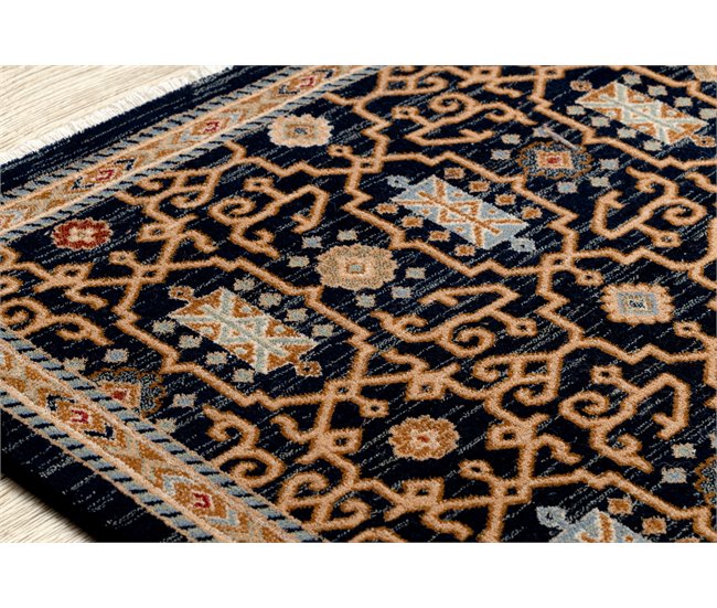 Alfombra KESHAN franjas oriental clásico 7680/53511 120x145 Marron