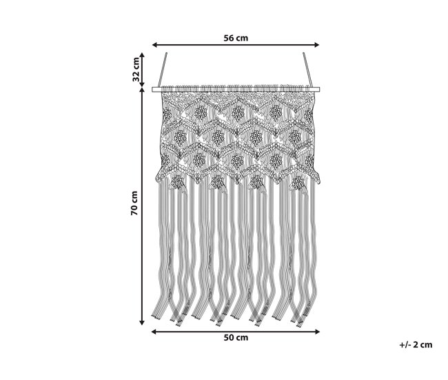 Beliani Decoración de pared de tela KALERI Beige