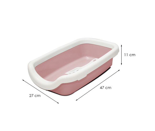 Acomoda Textil – Arenero para Gatos Resistente y Portátil. Rosa